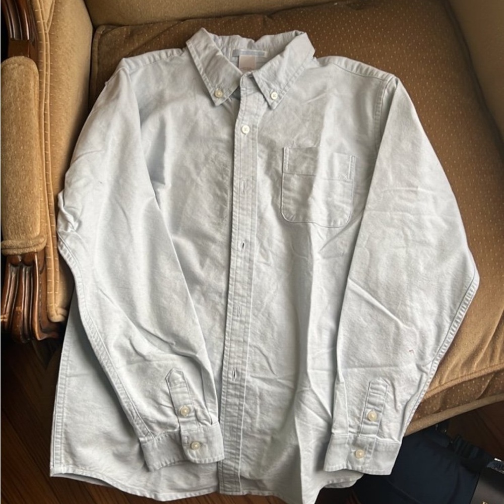 Janie and jack light blue boys shirt size 12